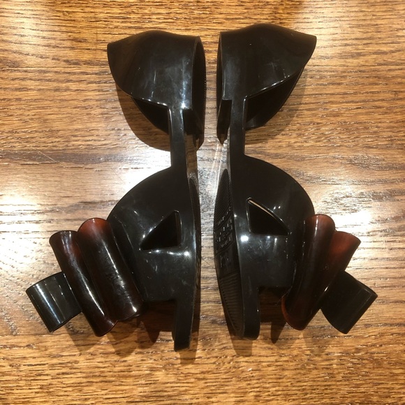 Mini Melissa Bow Open Toe Flats Size 11 - Picture 8 of 10